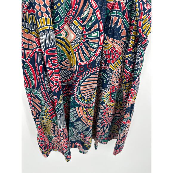 Flying Tomato Dress Women MEDIUM Multi-Color Printed Short Sleeve Tunic Mini - Picture 5 of 8